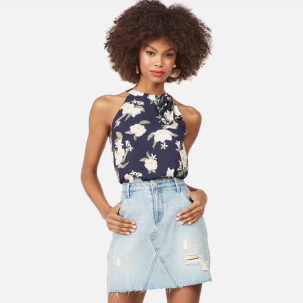 NWOT JustFab Sleeveless Bow Blouse XS